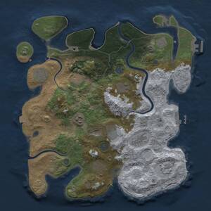 Thumbnail Rust Map: Procedural Map, Size: 3750, Seed: 579785805, 18 Monuments