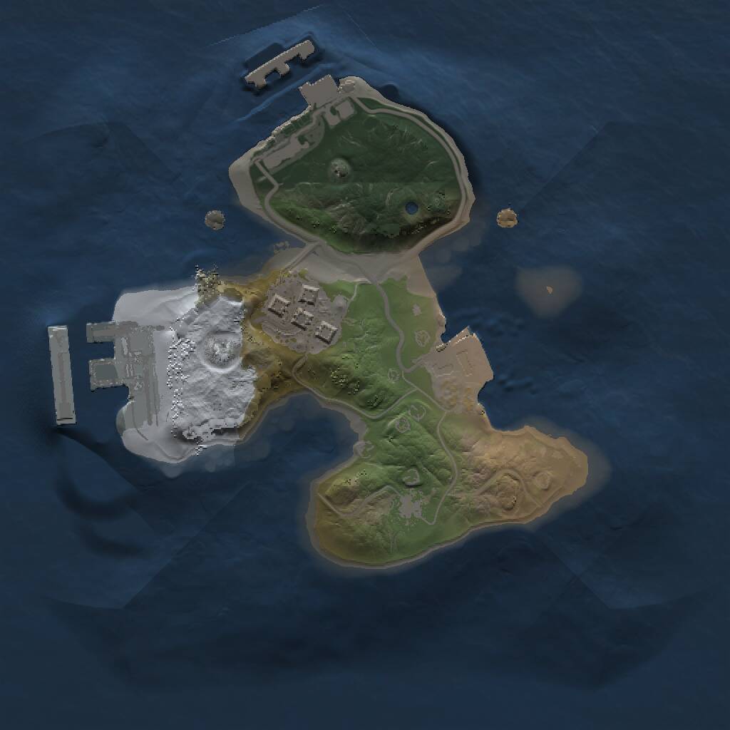 Rust Map: Procedural Map, Size: 1500, Seed: 106447315, 4 Monuments