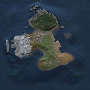 Thumbnail Rust Map: Procedural Map, Size: 1500, Seed: 106447315, 4 Monuments