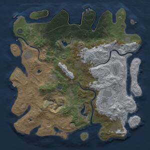 Thumbnail Rust Map: Procedural Map, Size: 4500, Seed: 459049083, 19 Monuments