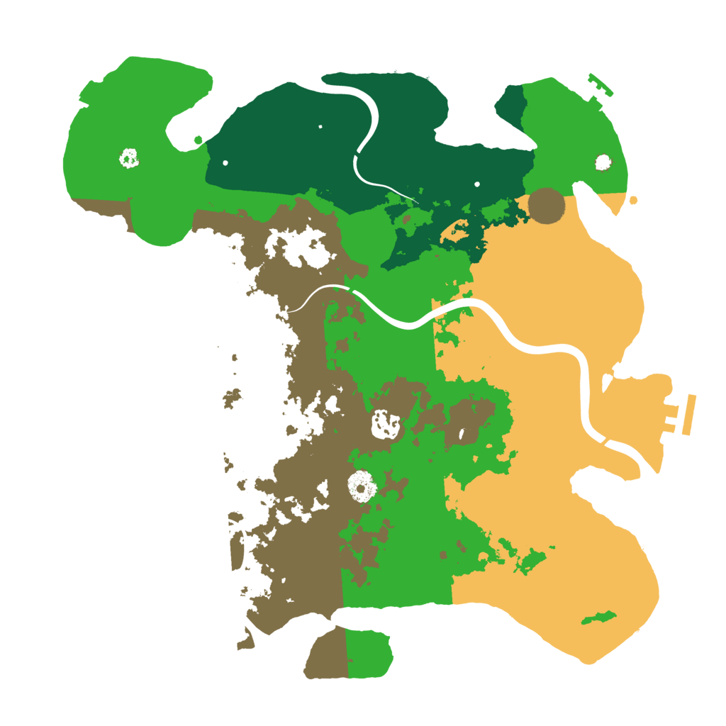 Biome Rust Map: Procedural Map, Size: 3600, Seed: 418644