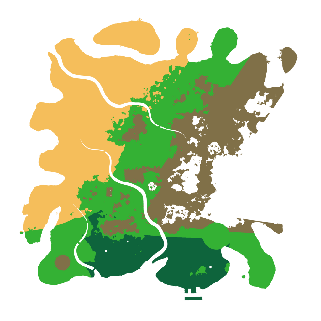 Biome Rust Map: Procedural Map, Size: 3700, Seed: 1534227695