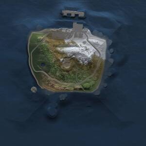 Thumbnail Rust Map: Procedural Map, Size: 1024, Seed: 21569, 4 Monuments