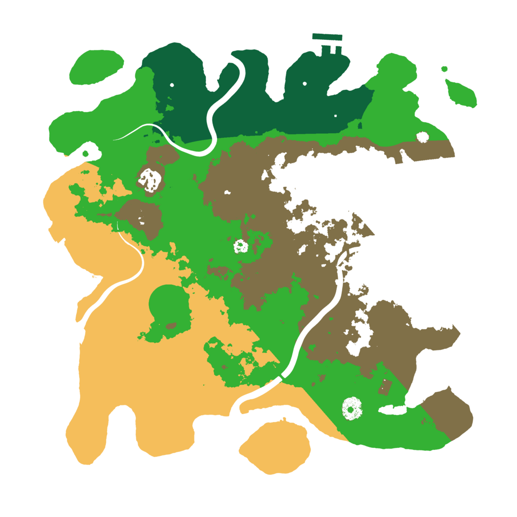 Biome Rust Map: Procedural Map, Size: 3500, Seed: 2086571