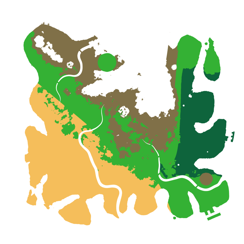 Biome Rust Map: Procedural Map, Size: 3500, Seed: 1032791232