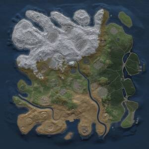Thumbnail Rust Map: Procedural Map, Size: 3850, Seed: 337688, 19 Monuments