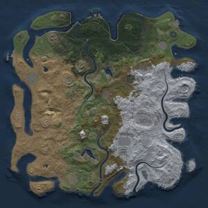 Thumbnail Rust Map: Procedural Map, Size: 4500, Seed: 503794486, 17 Monuments