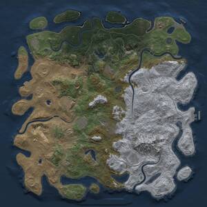 Thumbnail Rust Map: Procedural Map, Size: 5000, Seed: 11101979, 19 Monuments