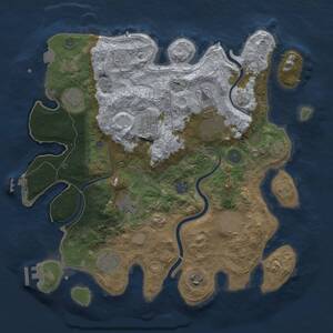 Thumbnail Rust Map: Procedural Map, Size: 3700, Seed: 1034224783, 16 Monuments