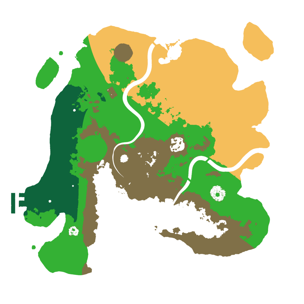 Biome Rust Map: Procedural Map, Size: 3000, Seed: 20261007