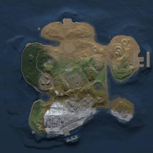 Thumbnail Rust Map: Procedural Map, Size: 2000, Seed: 1374084430, 10 Monuments