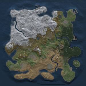 Thumbnail Rust Map: Procedural Map, Size: 3750, Seed: 2010463655, 17 Monuments