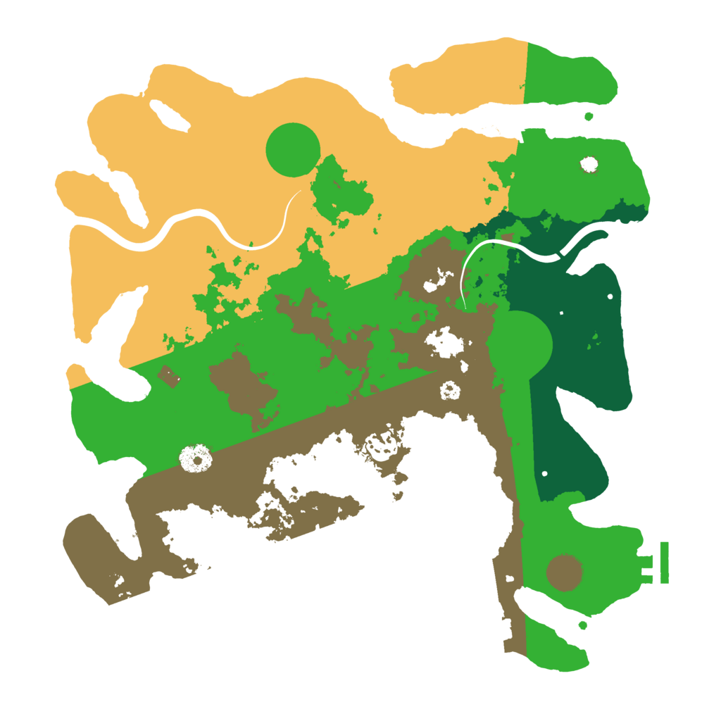 Biome Rust Map: Procedural Map, Size: 3500, Seed: 2034395231