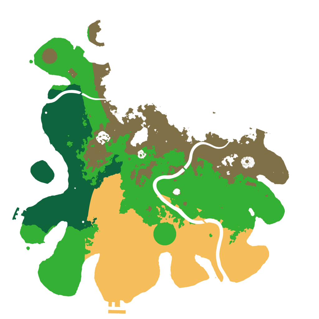 Biome Rust Map: Procedural Map, Size: 3700, Seed: 442150271
