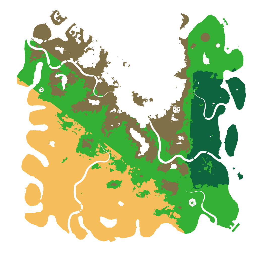 Biome Rust Map: Procedural Map, Size: 5000, Seed: 1205868088