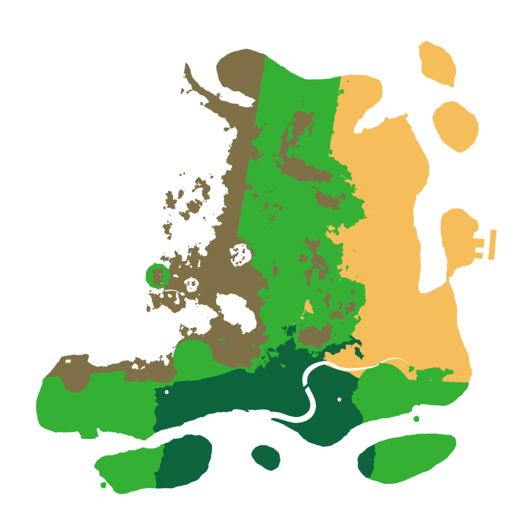 Biome Rust Map: Procedural Map, Size: 3500, Seed: 237452374