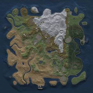 Thumbnail Rust Map: Procedural Map, Size: 4250, Seed: 2034431724, 17 Monuments