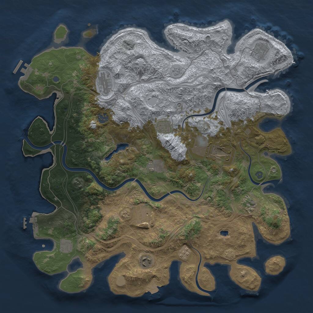 Rust Map: Procedural Map, Size: 4250, Seed: 1761526675, 18 Monuments