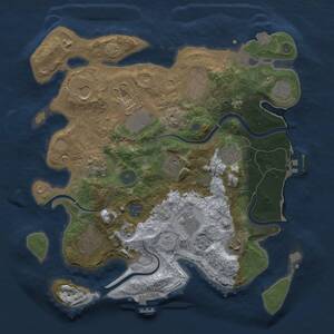 Thumbnail Rust Map: Procedural Map, Size: 3500, Seed: 471471404, 17 Monuments