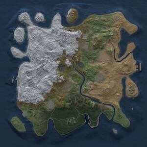 Thumbnail Rust Map: Procedural Map, Size: 3800, Seed: 1397819349, 18 Monuments