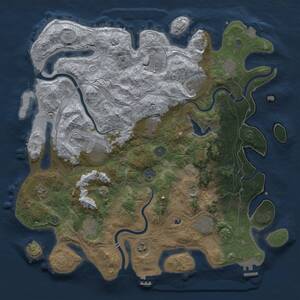 Thumbnail Rust Map: Procedural Map, Size: 4300, Seed: 1641015675, 19 Monuments