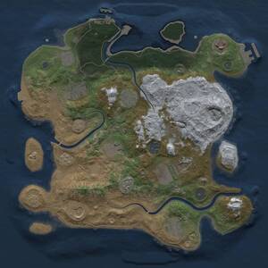 Thumbnail Rust Map: Procedural Map, Size: 3500, Seed: 1862422565, 16 Monuments