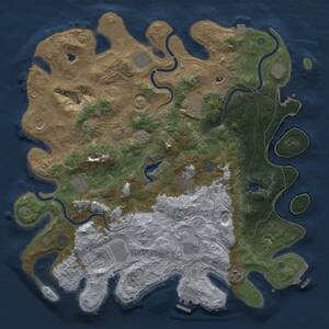 Thumbnail Rust Map: Procedural Map, Size: 4500, Seed: 1684376845, 19 Monuments