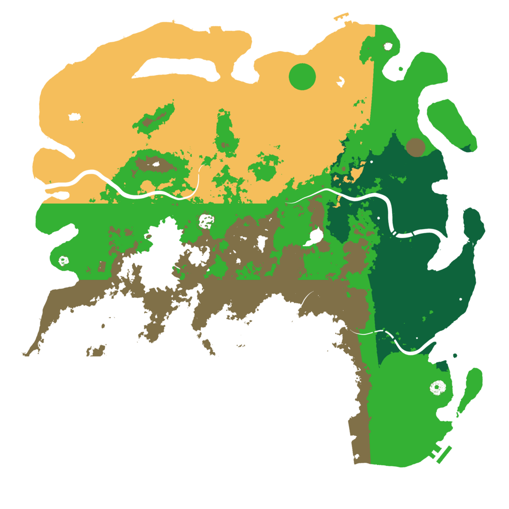 Biome Rust Map: Procedural Map, Size: 5000, Seed: 490134109