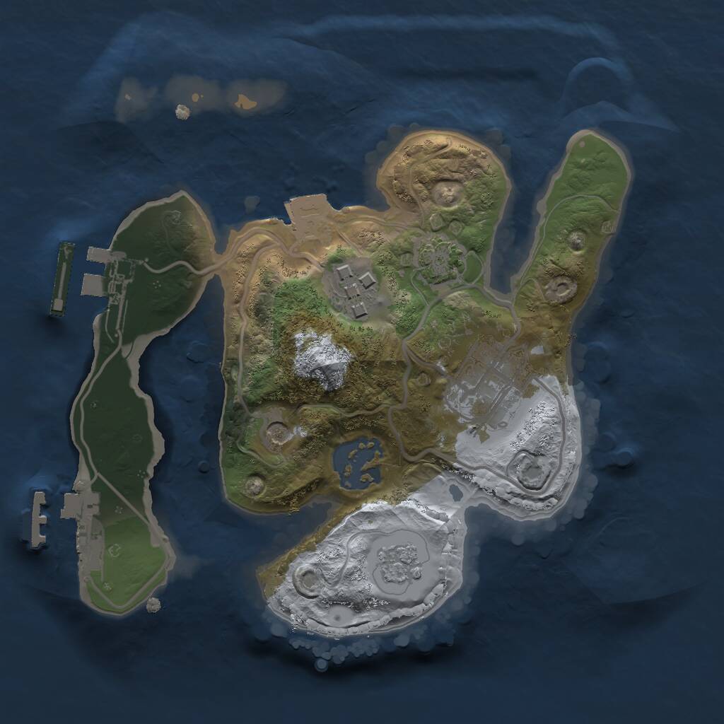 Rust Map: Procedural Map, Size: 2000, Seed: 31964, 9 Monuments