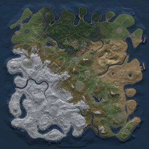 Thumbnail Rust Map: Procedural Map, Size: 4800, Seed: 934361824, 18 Monuments