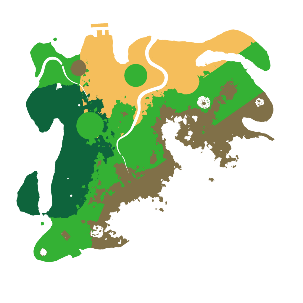 Biome Rust Map: Procedural Map, Size: 3500, Seed: 38458