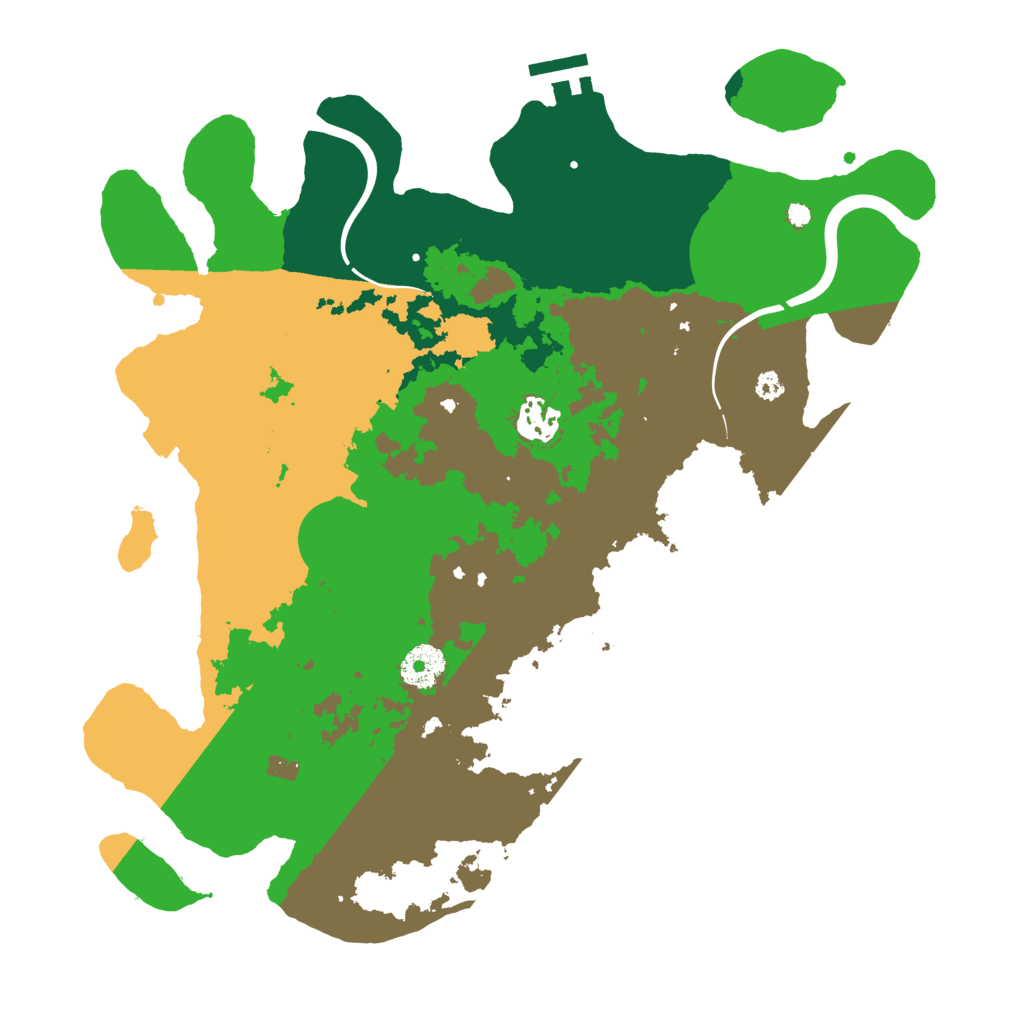 Biome Rust Map: Procedural Map, Size: 3500, Seed: 6346545
