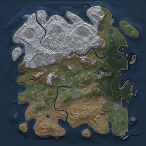 Thumbnail Rust Map: Procedural Map, Size: 4200, Seed: 2110505375, 19 Monuments
