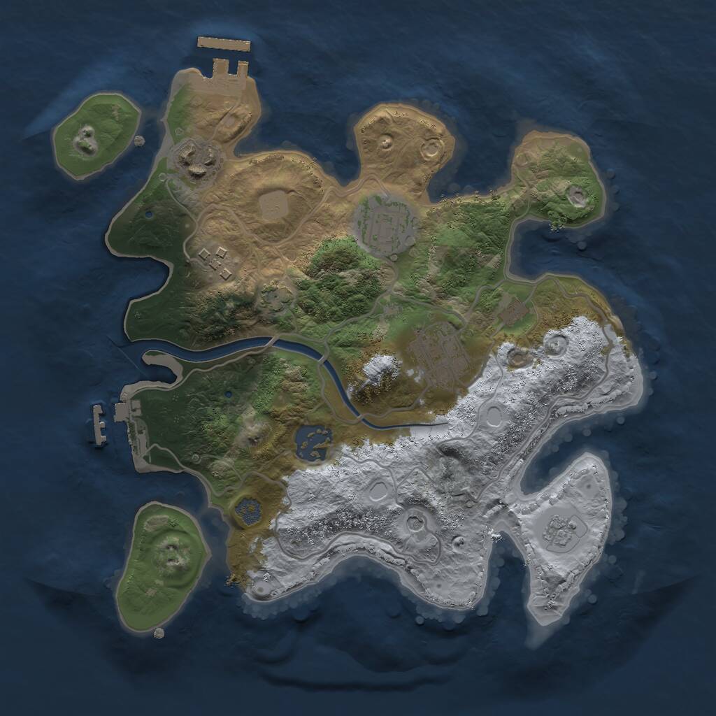 Rust Map: Procedural Map, Size: 2750, Seed: 8950, 13 Monuments