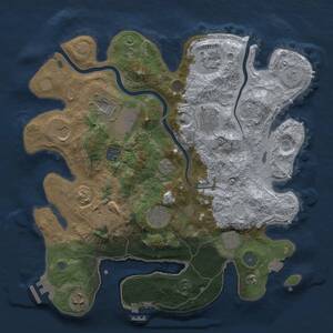 Thumbnail Rust Map: Procedural Map, Size: 3500, Seed: 4160406, 15 Monuments