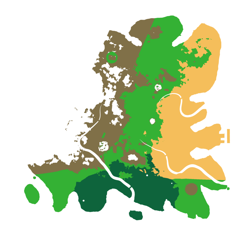 Biome Rust Map: Procedural Map, Size: 3500, Seed: 20261002