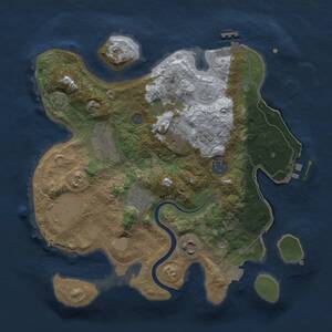 Thumbnail Rust Map: Procedural Map, Size: 3000, Seed: 68363624, 15 Monuments