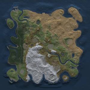 Thumbnail Rust Map: Procedural Map, Size: 3800, Seed: 1416624002, 17 Monuments