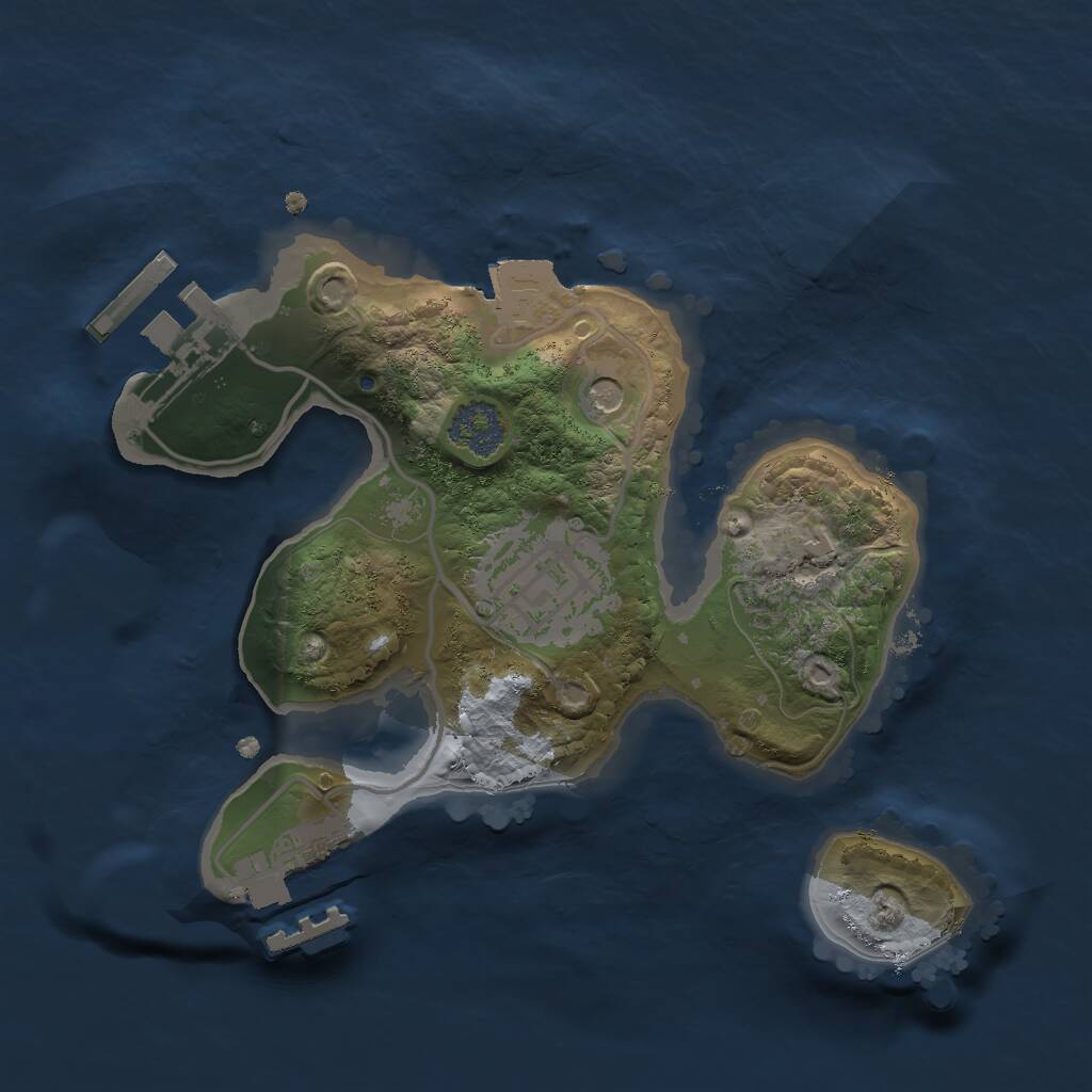 Rust Map: Procedural Map, Size: 2000, Seed: 11288, 5 Monuments