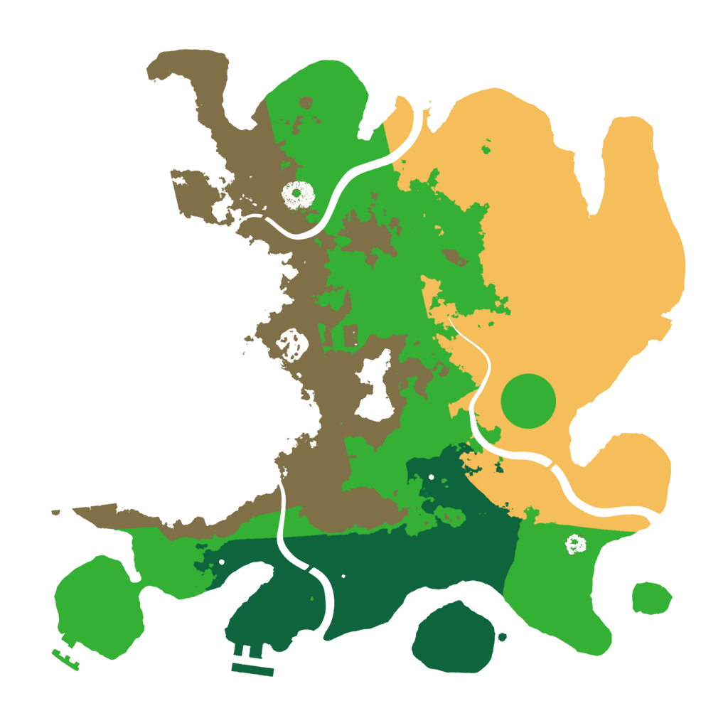 Biome Rust Map: Procedural Map, Size: 3500, Seed: 354120276