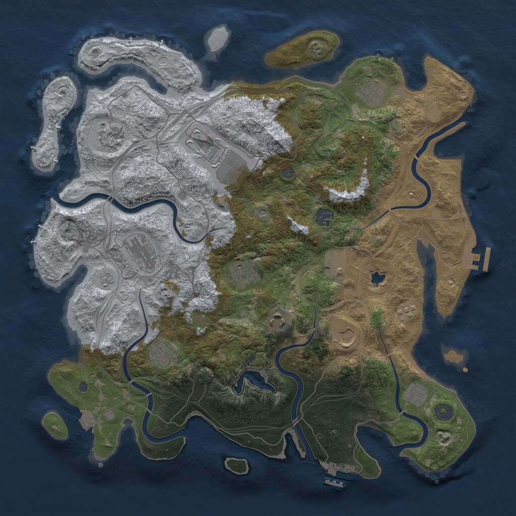 Rust Map: Procedural Map, Size: 4250, Seed: 20261002, 19 Monuments