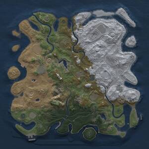Thumbnail Rust Map: Procedural Map, Size: 4500, Seed: 2559, 19 Monuments