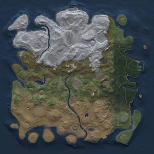 Thumbnail Rust Map: Procedural Map, Size: 4250, Seed: 480405, 19 Monuments