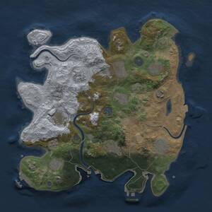 Thumbnail Rust Map: Procedural Map, Size: 3500, Seed: 234706741, 18 Monuments