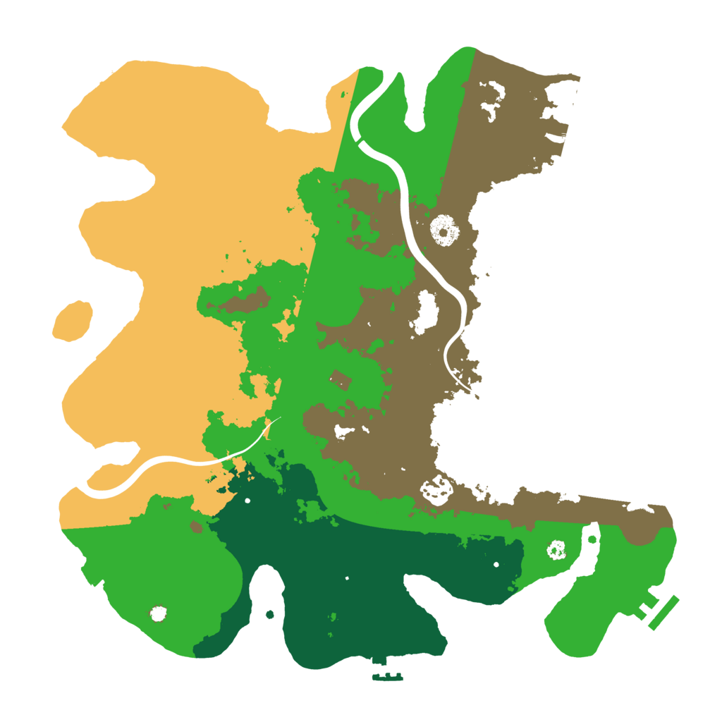 Biome Rust Map: Procedural Map, Size: 3600, Seed: 1007225446