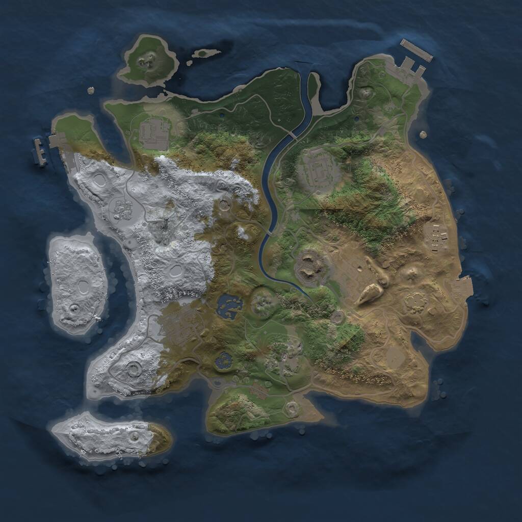 Rust Map: Procedural Map, Size: 3000, Seed: 23476568, 15 Monuments