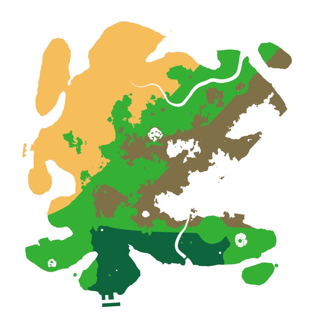 Biome Rust Map: Procedural Map, Size: 3500, Seed: 20260925