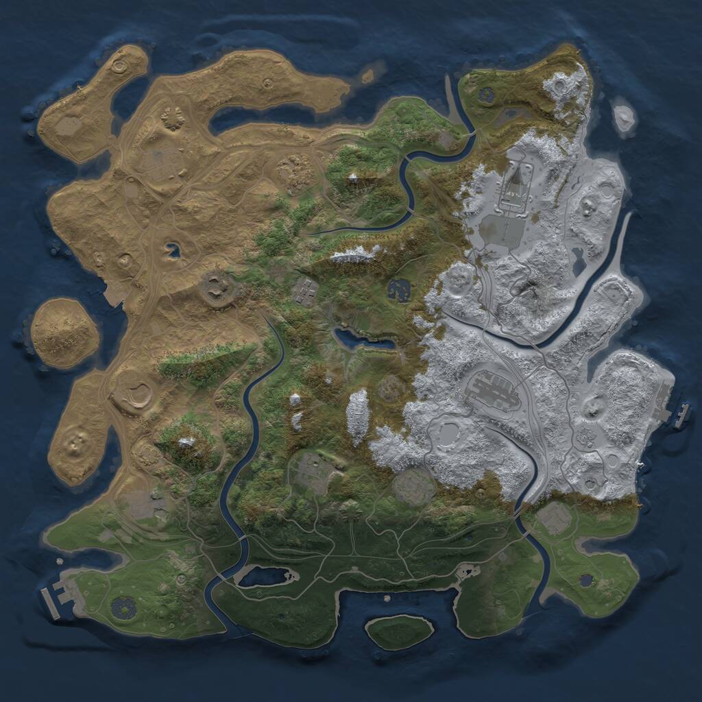 Procedural Map :: Rust Map :: Just-Wiped