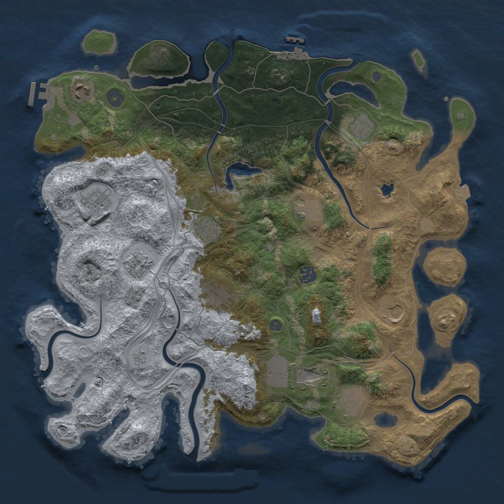 Rust Map: Procedural Map, Size: 4250, Seed: 1788459108, 17 Monuments