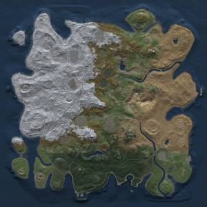 Thumbnail Rust Map: Procedural Map, Size: 4500, Seed: 211649, 17 Monuments